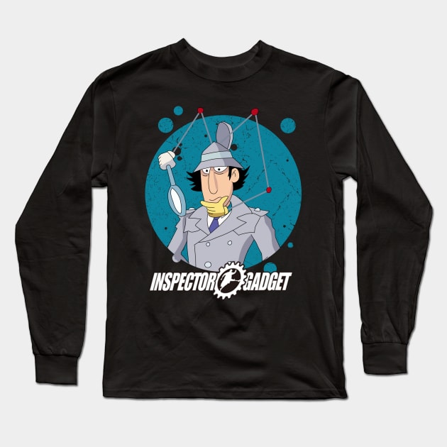 Gearing Up With Inspector Gadget Movie Marvels Long Sleeve T-Shirt by Crazy Frog GREEN